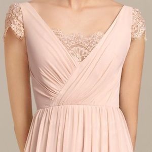BHLDN Jenny Yoo Blush Lace Bridesmaid Dress